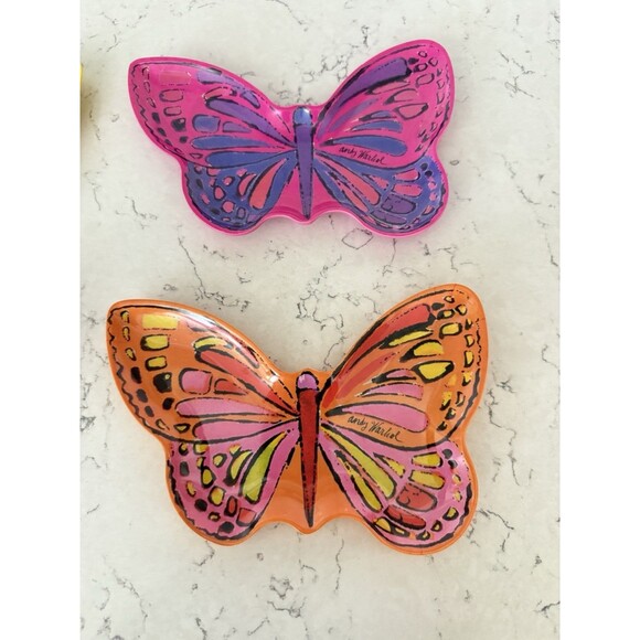 ANDY WARHOL Butterfly Melamine Plates Pop-Art  Appetizer Tray - Picture 2 of 6